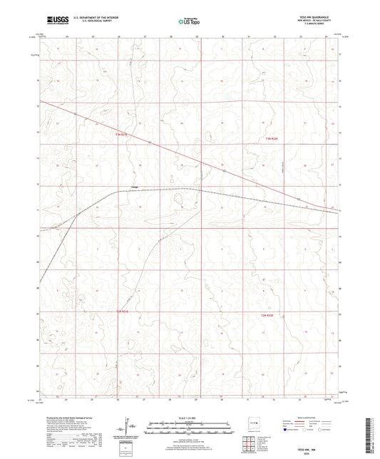 Yeso NW New Mexico US Topo Map Image