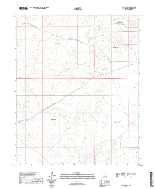 York Ranch New Mexico US Topo Map Image