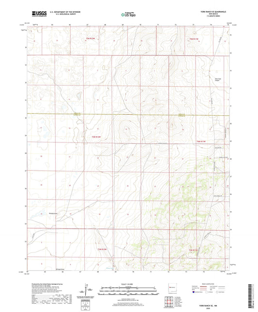 York Ranch SE New Mexico US Topo Map Image