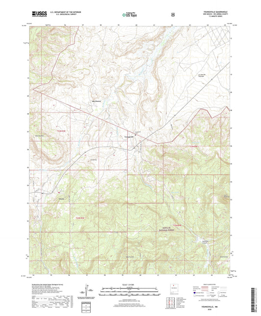 Youngsville New Mexico US Topo Map Image