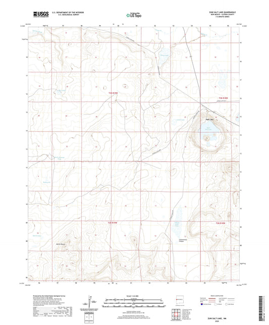 Zuni Salt Lake New Mexico US Topo Map Image