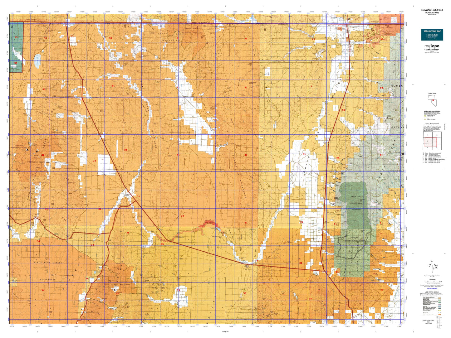Nevada GMU 031 Map Image