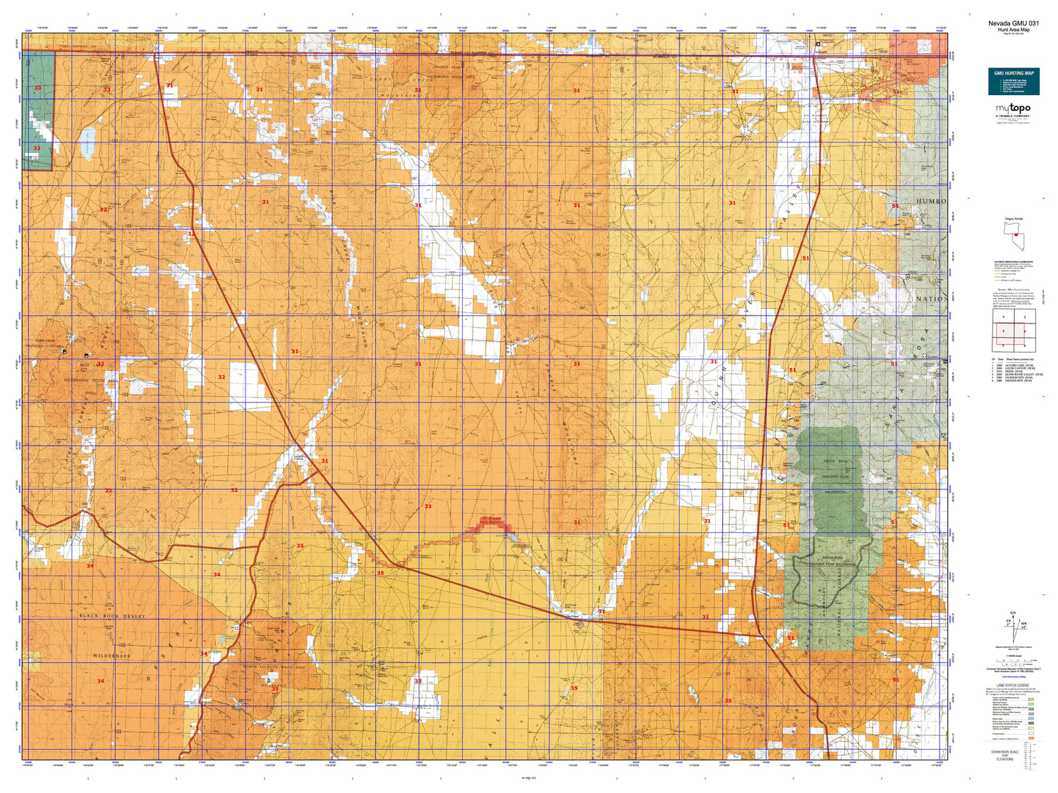 Nevada GMU 031 Map Image