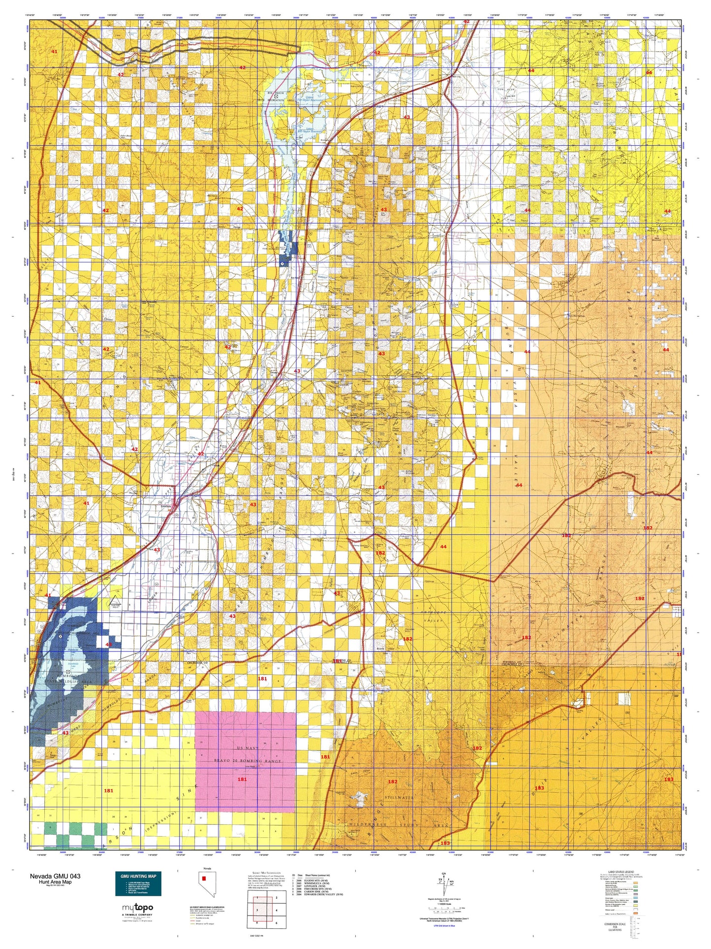 Nevada GMU 043 Map Image