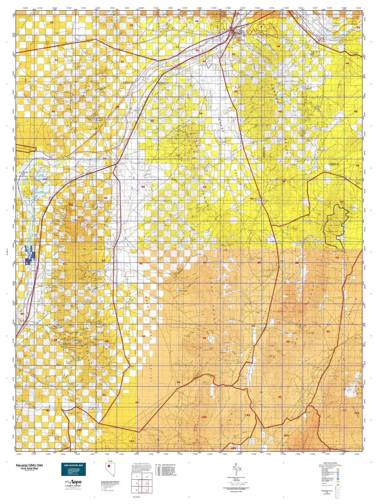 Nevada GMU 044 Map Image