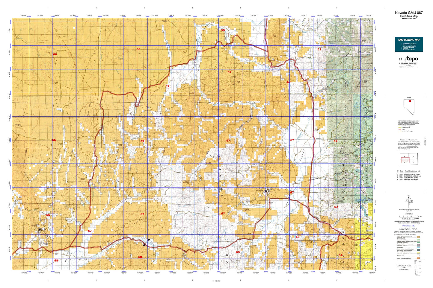 Nevada GMU 067 Map Image