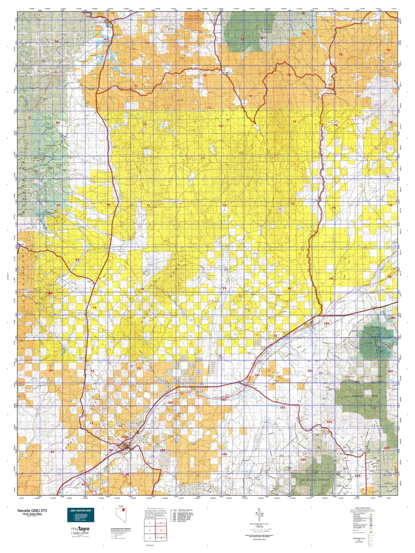 Nevada GMU 073 Map Image