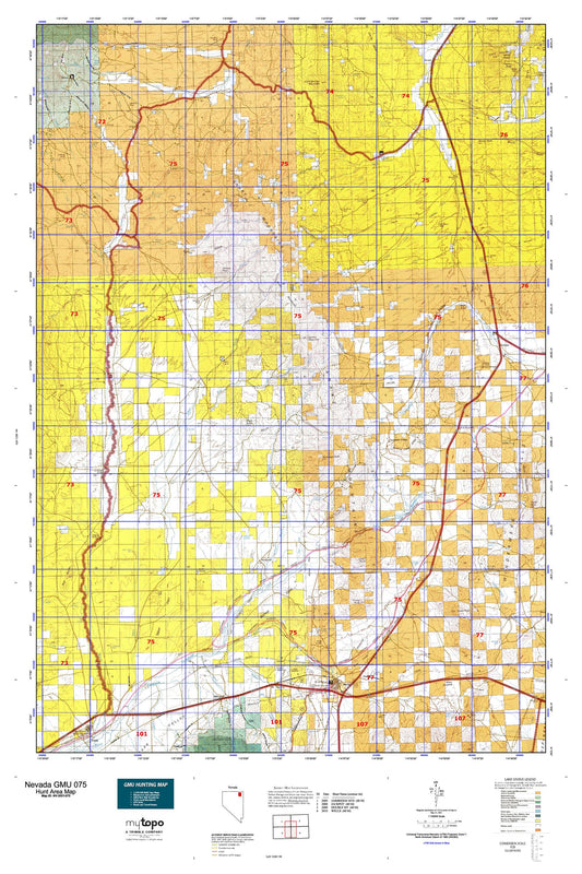 Nevada GMU 075 Map Image
