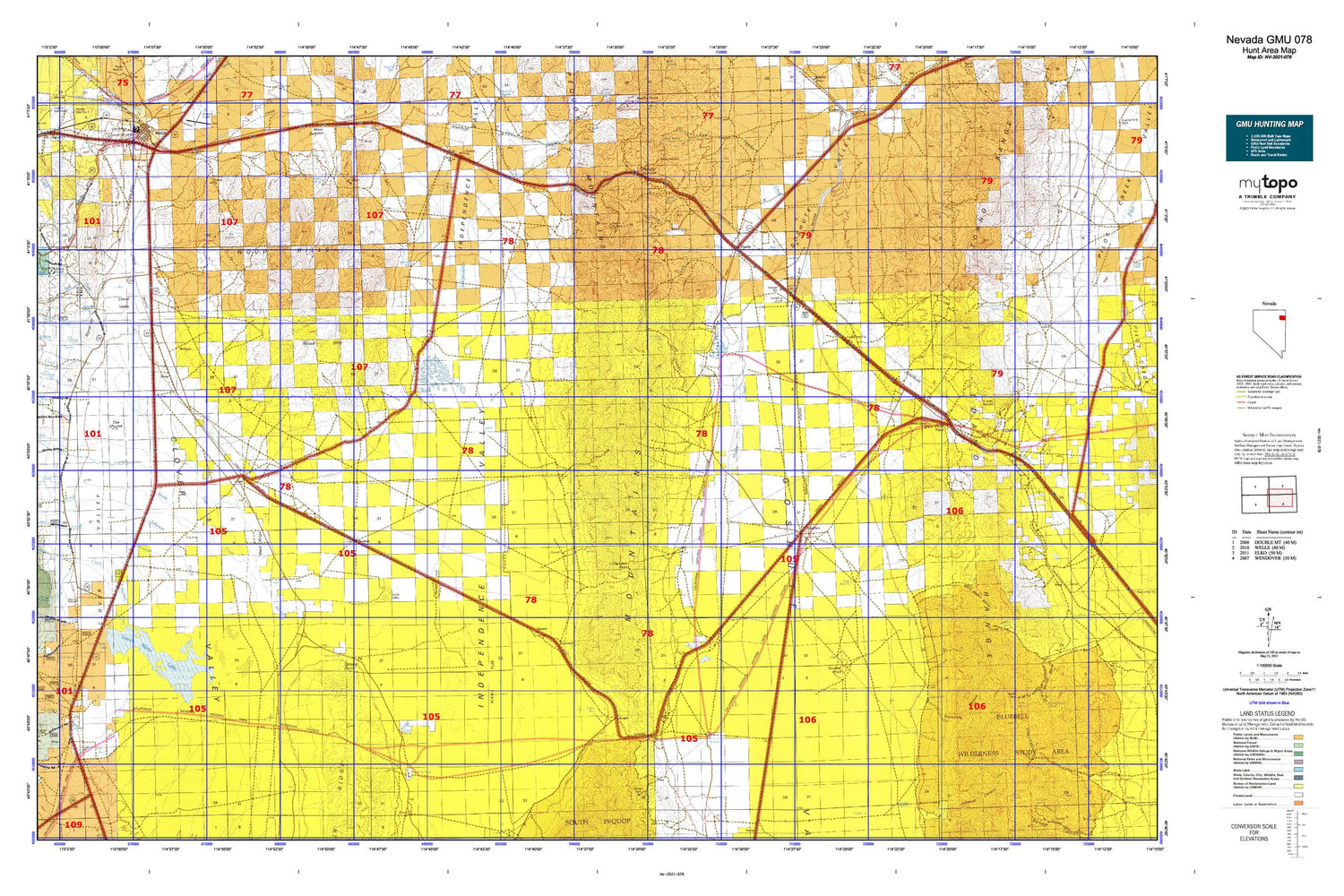 Nevada GMU 078 Map Image