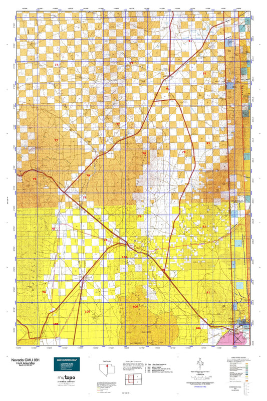 Nevada GMU 091 Map Image