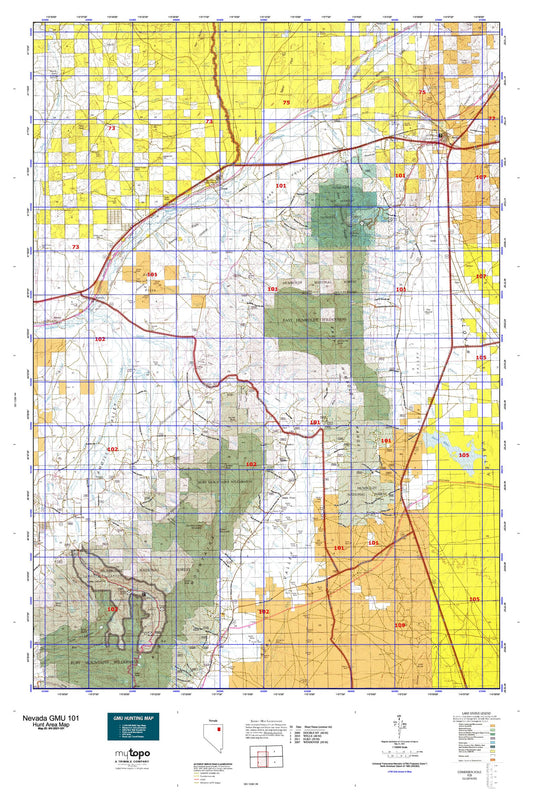 Nevada GMU 101 Map Image
