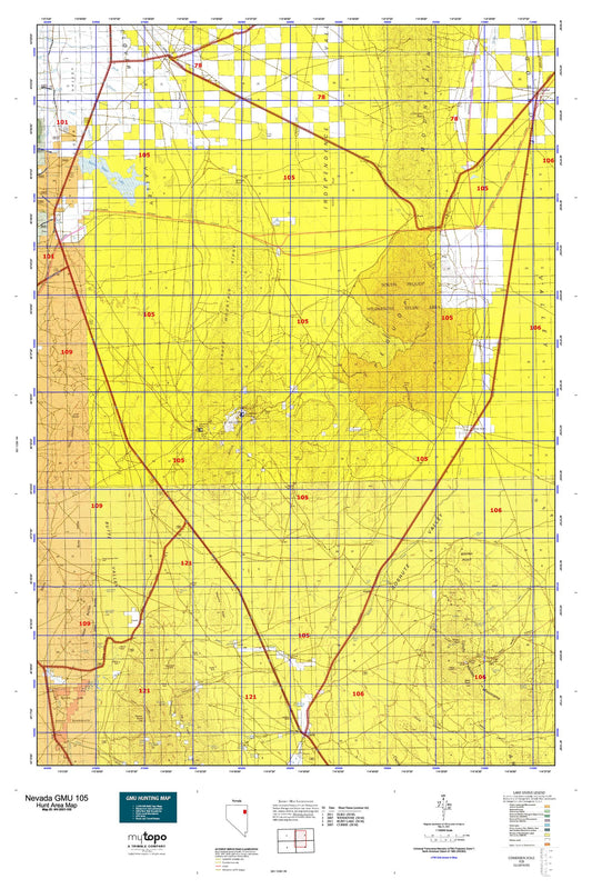 Nevada GMU 105 Map Image