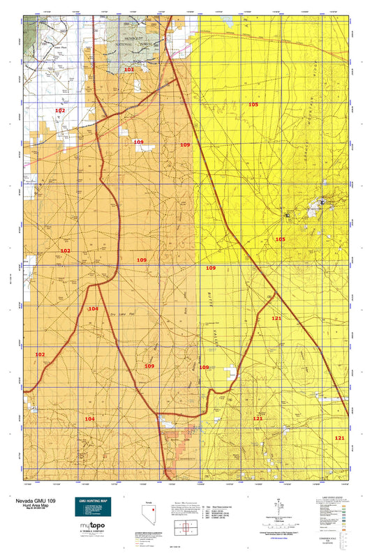 Nevada GMU 109 Map Image