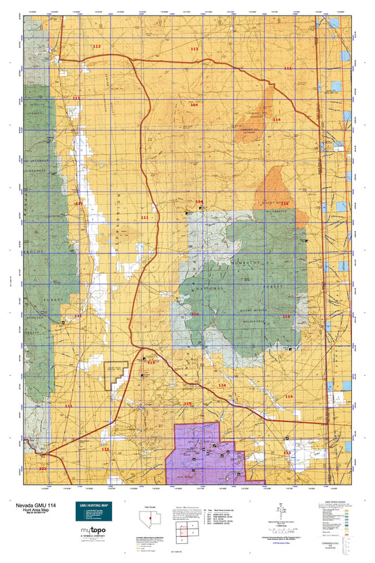 Nevada GMU 114 Map Image