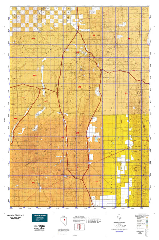 Nevada GMU 142 Map Image