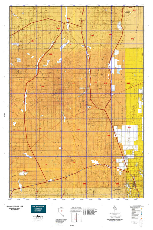 Nevada GMU 143 Map Image