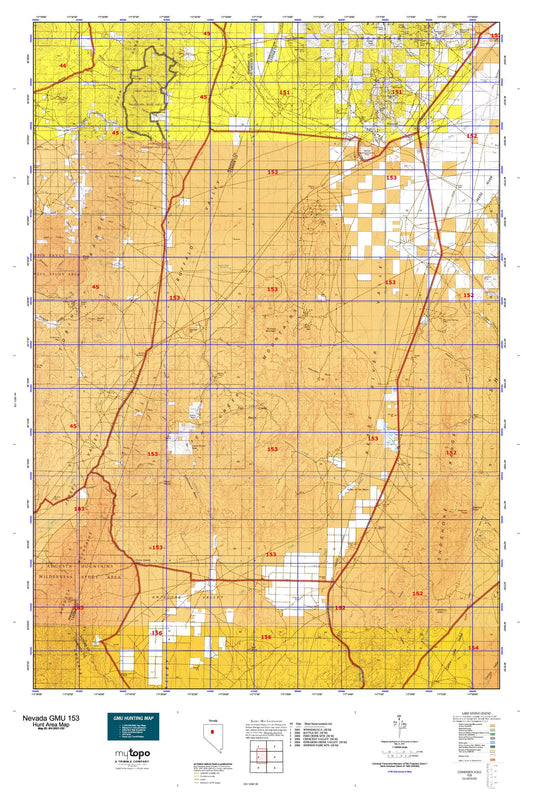 Nevada GMU 153 Map Image