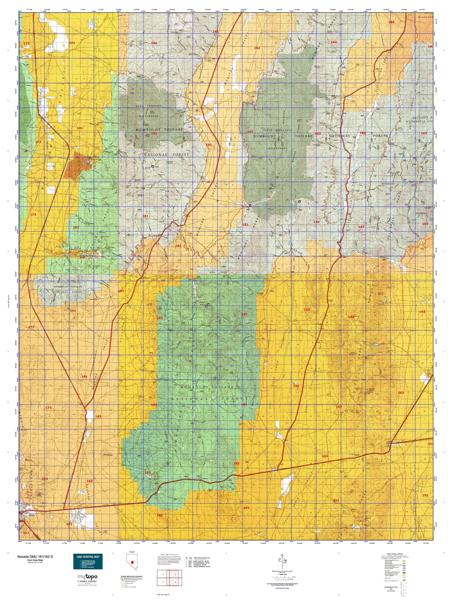 Nevada GMU 161/162 S Map Image