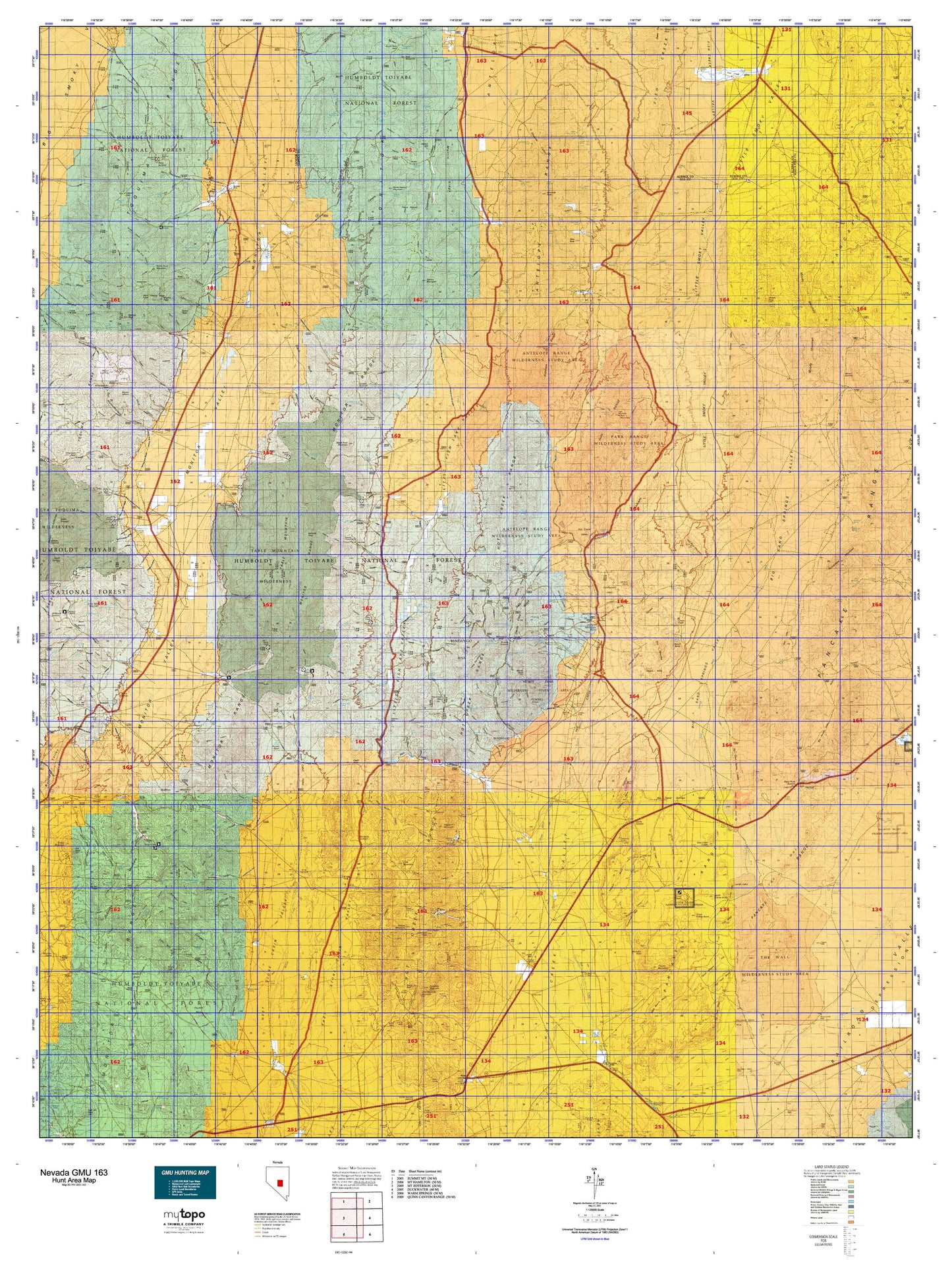 Nevada GMU 163 Map Image