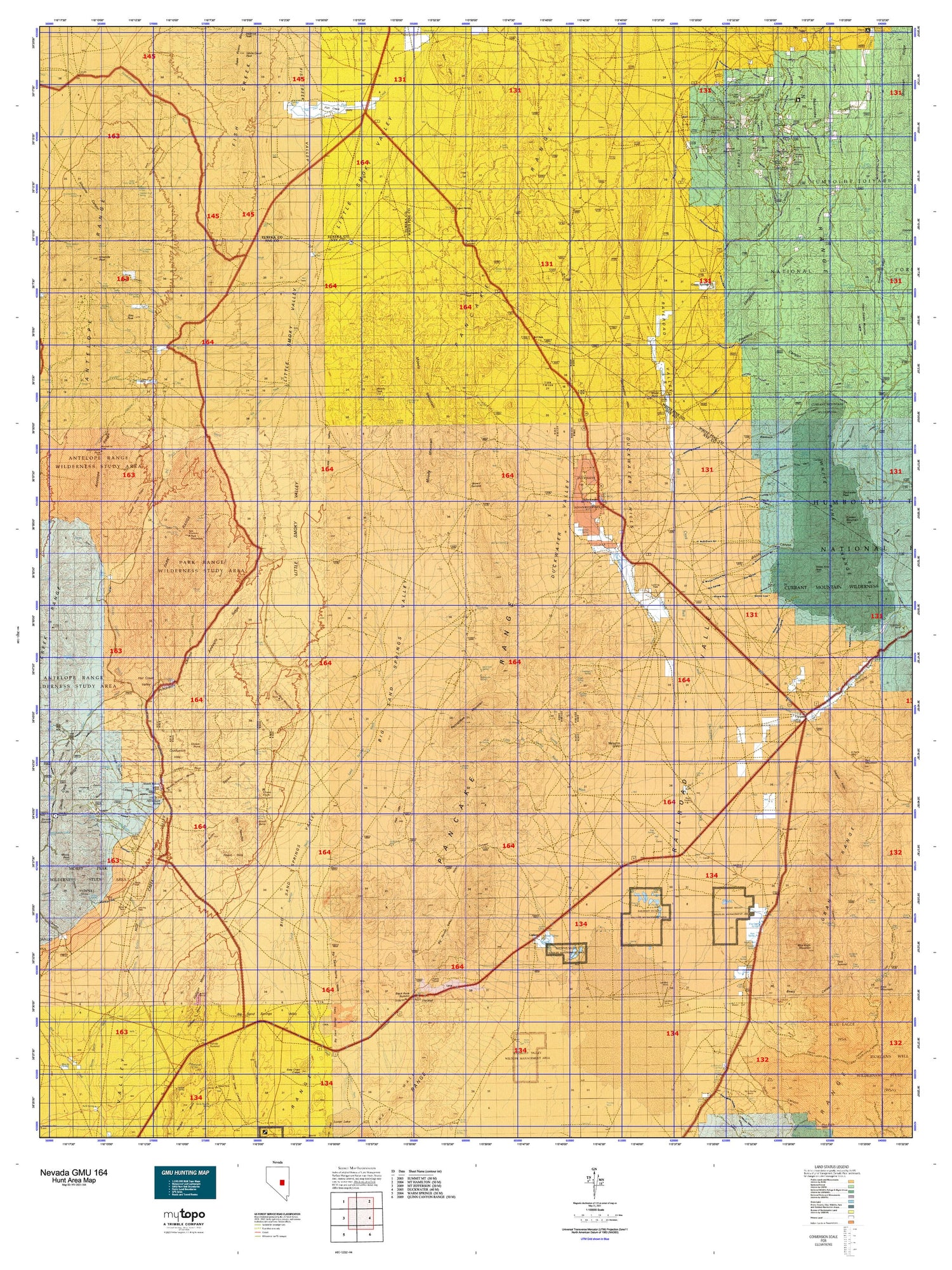 Nevada GMU 164 Map Image
