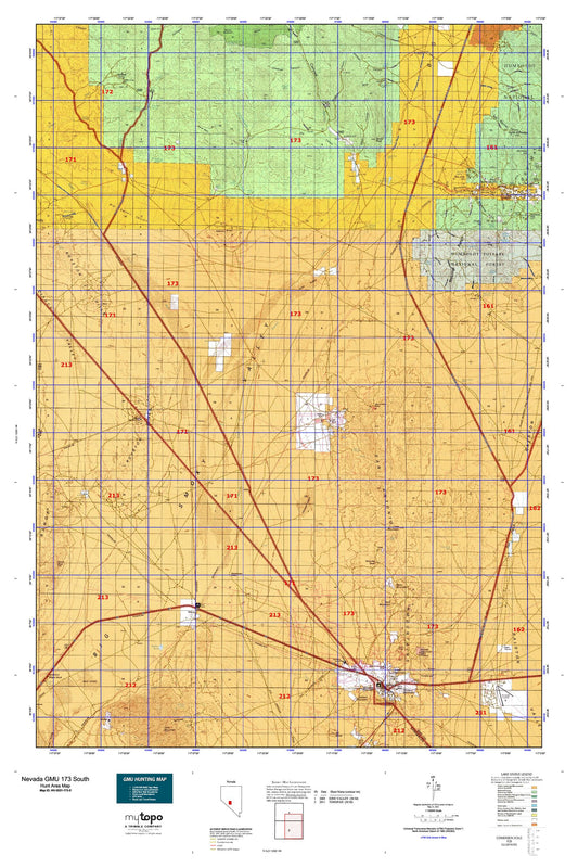 Nevada GMU 173 South Map Image