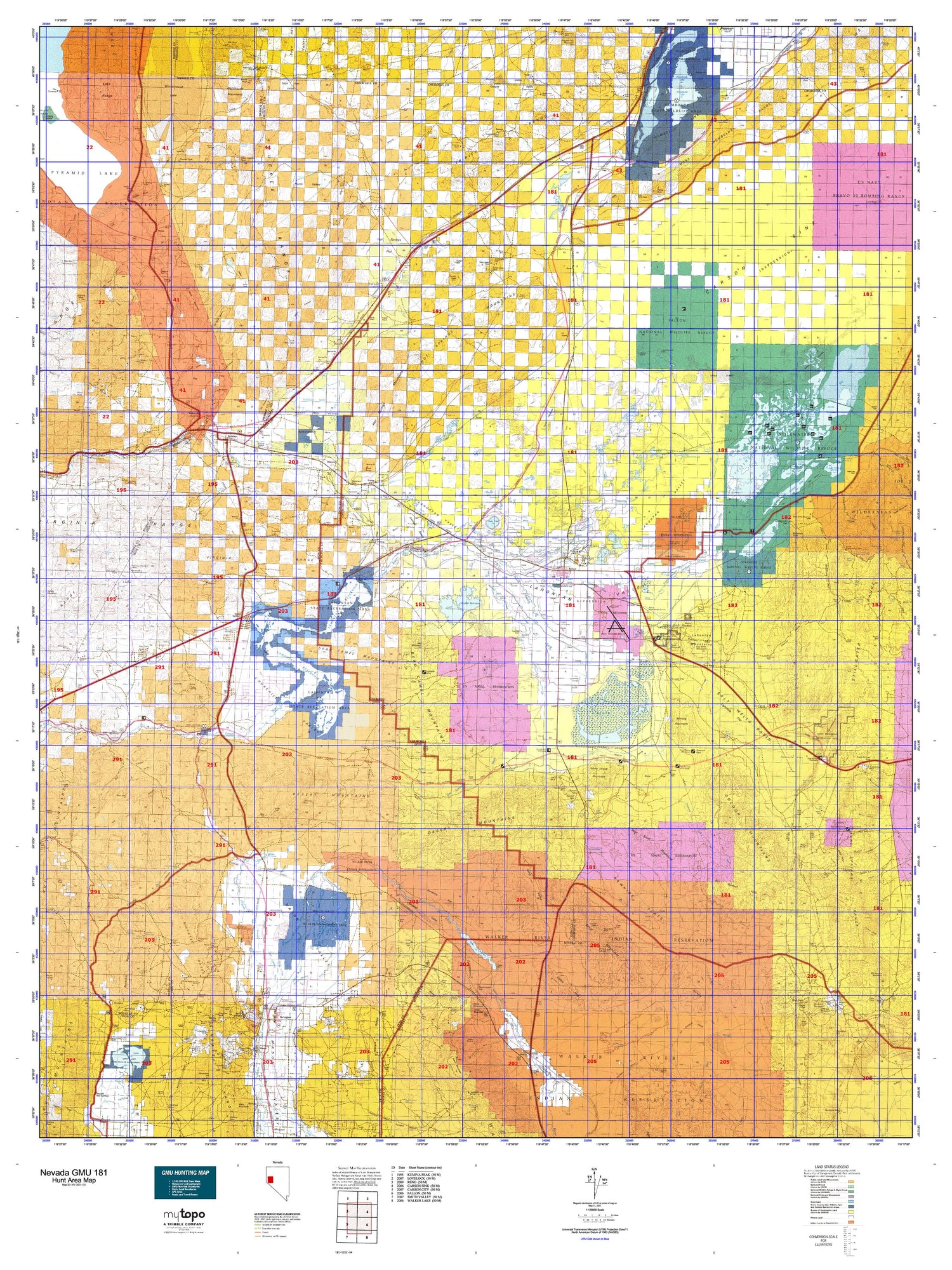 Nevada GMU 181 Map Image