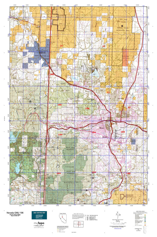 Nevada GMU 196 Map Image