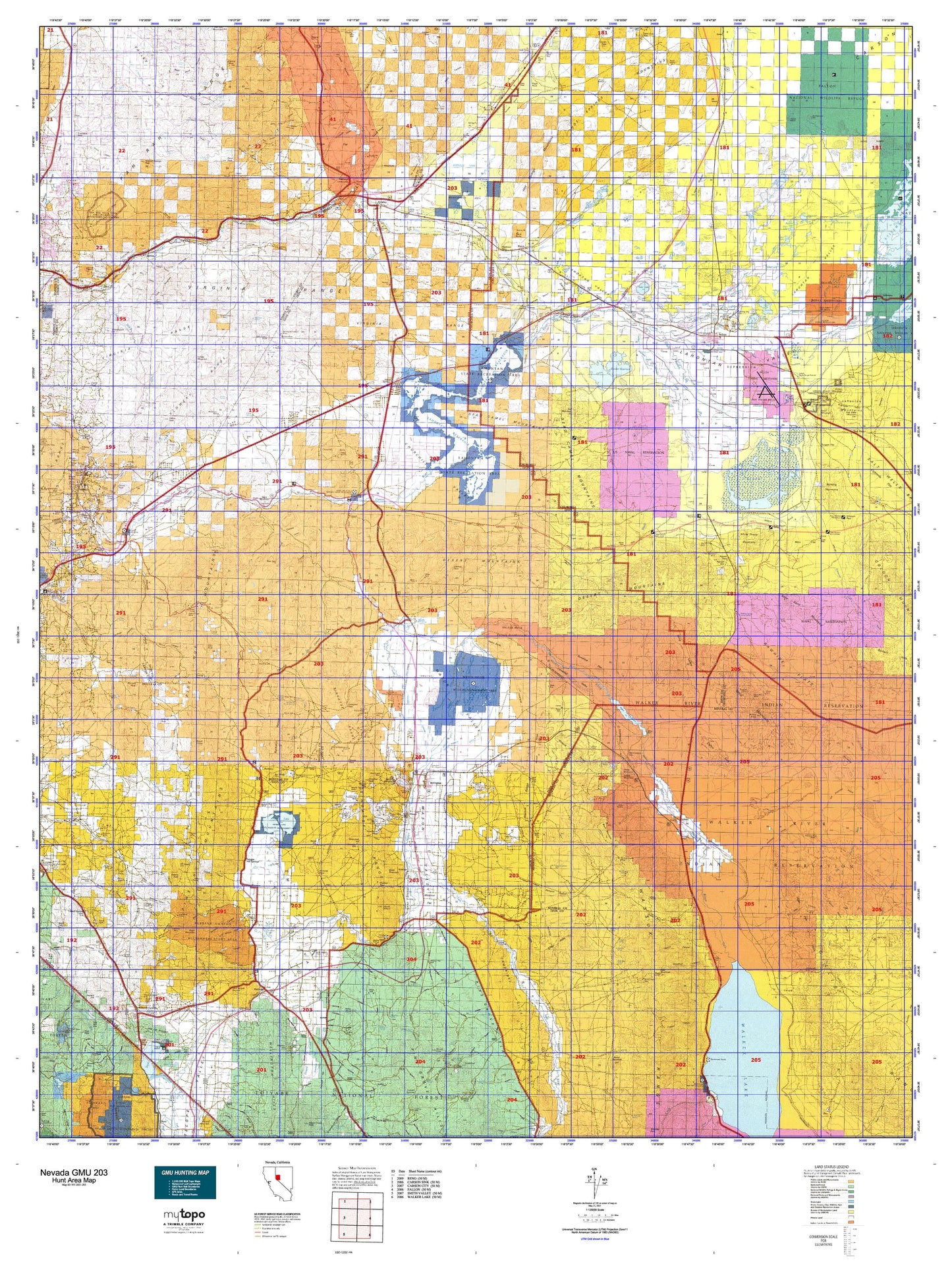 Nevada GMU 203 Map Image