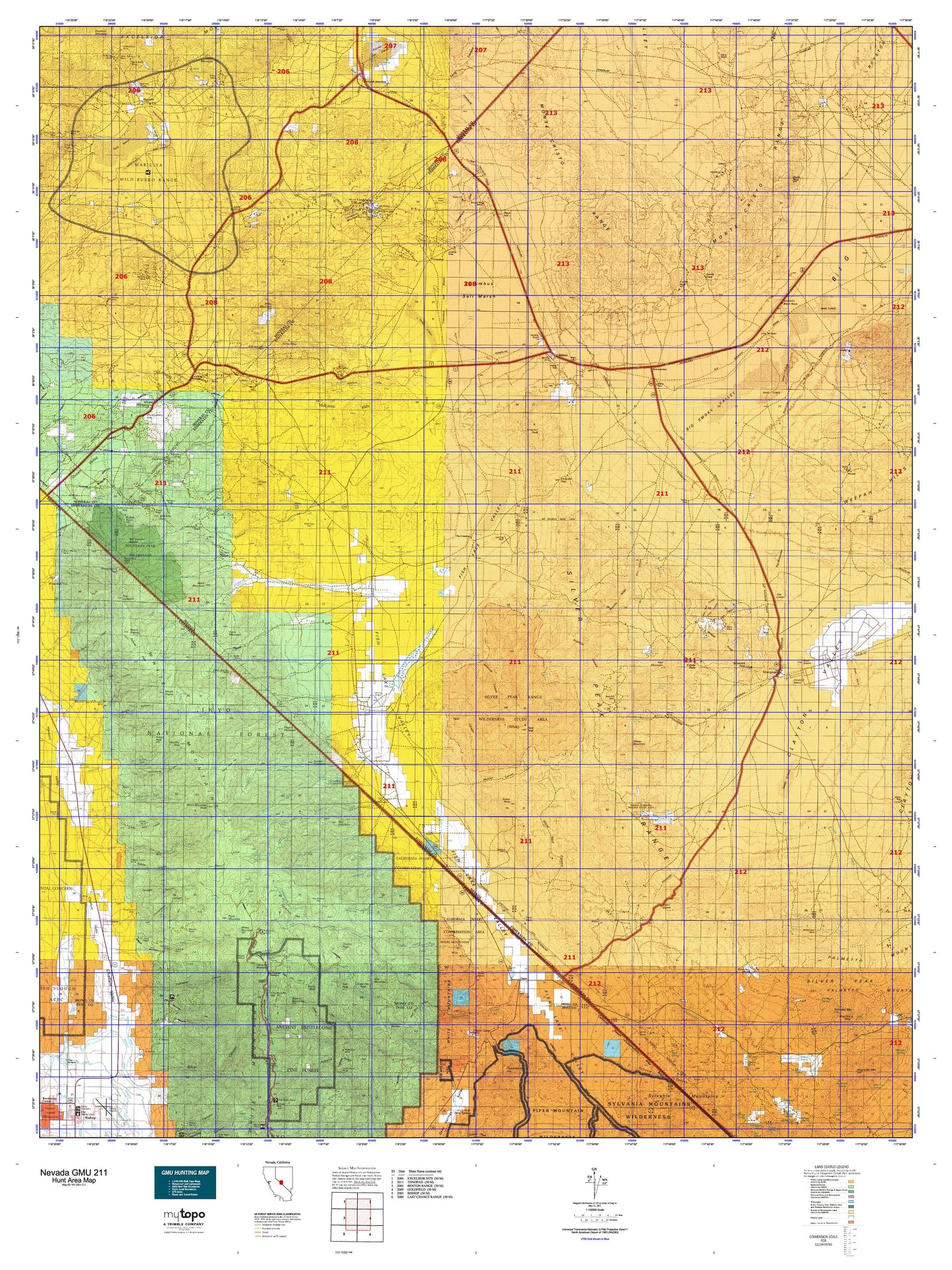 Nevada GMU 211 Map Image