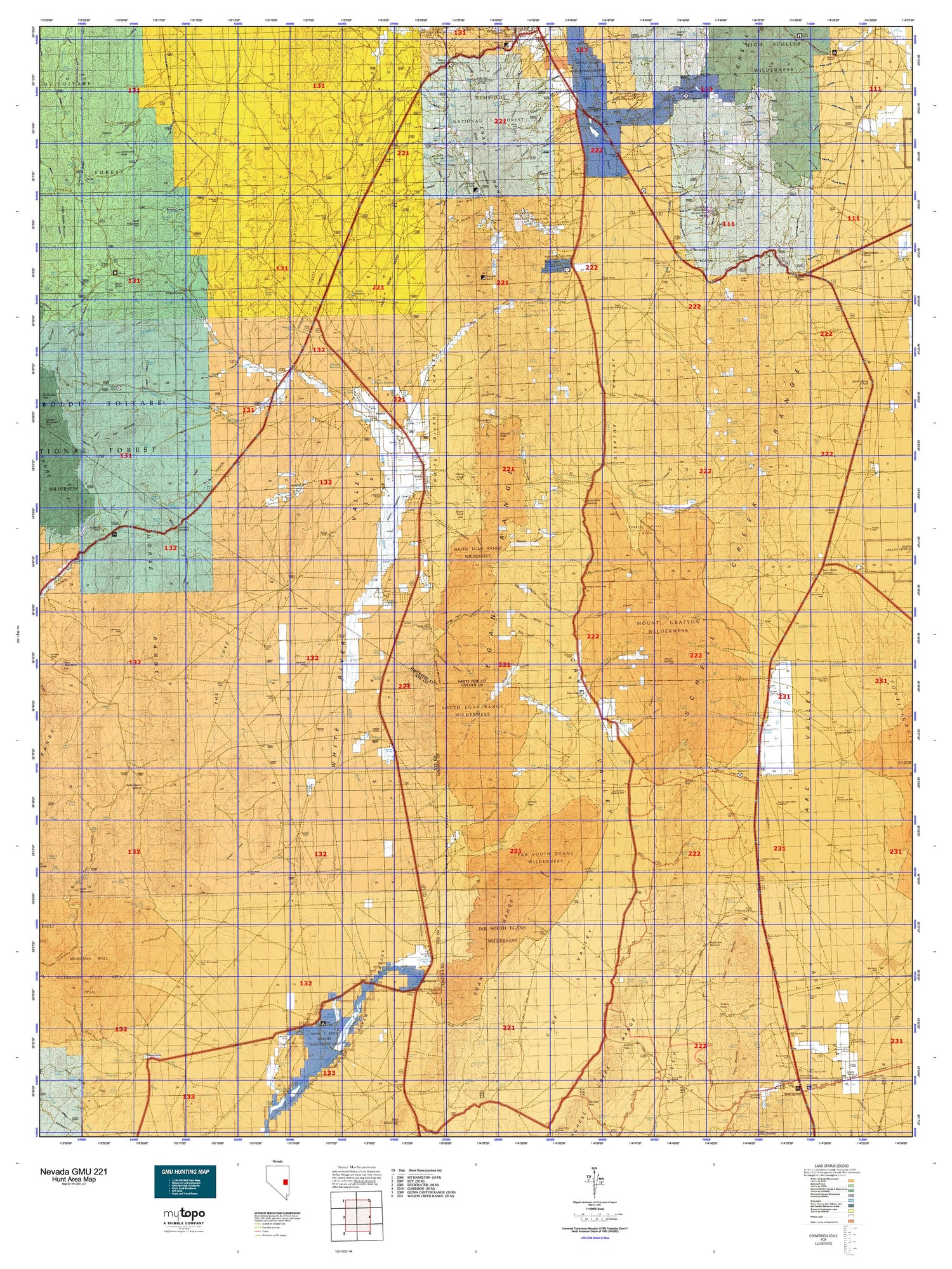 Nevada GMU 221 Map Image