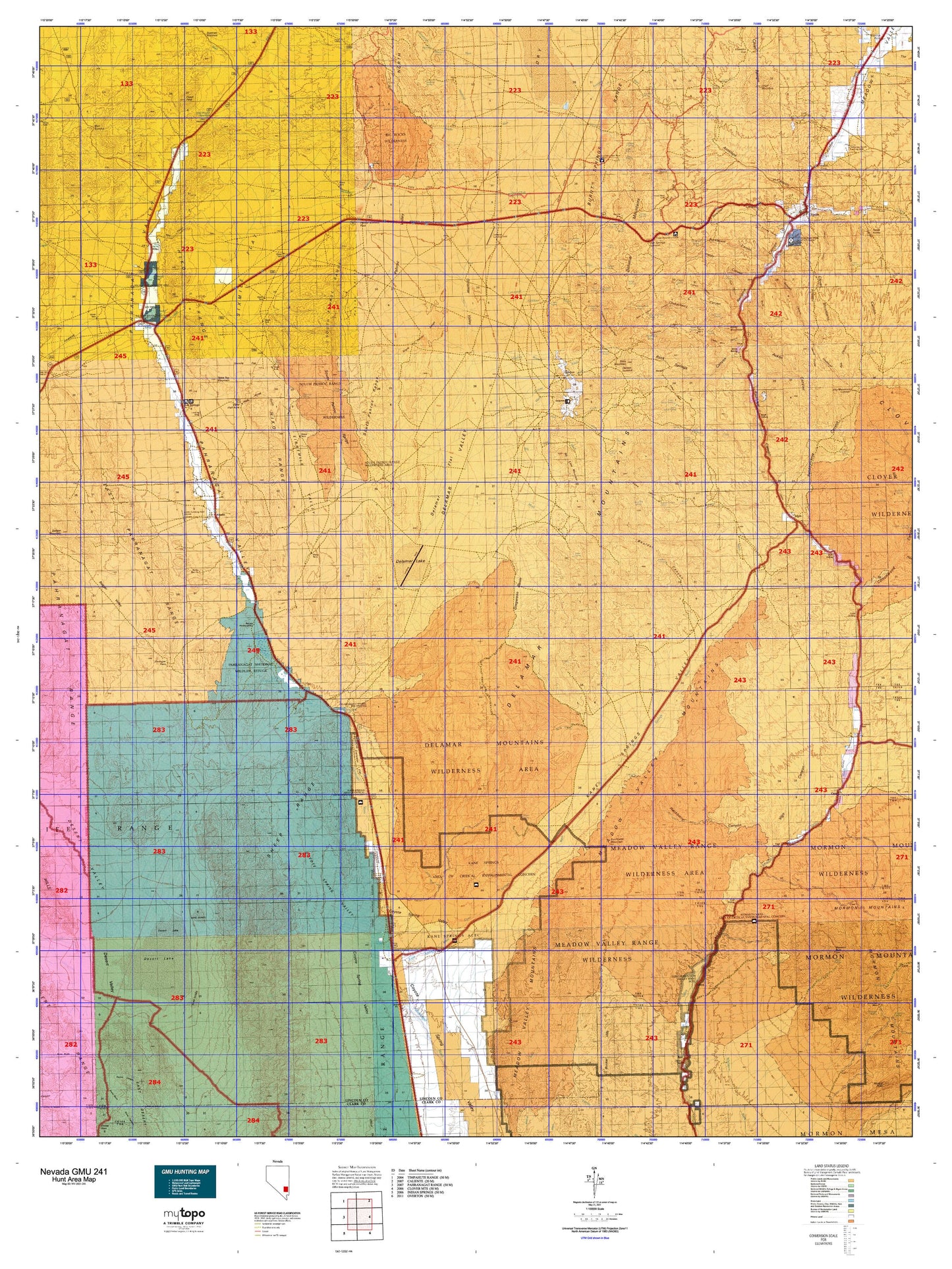 Nevada GMU 241 Map Image