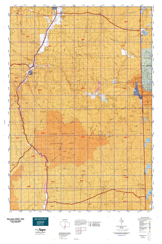 Nevada GMU 242 Map Image