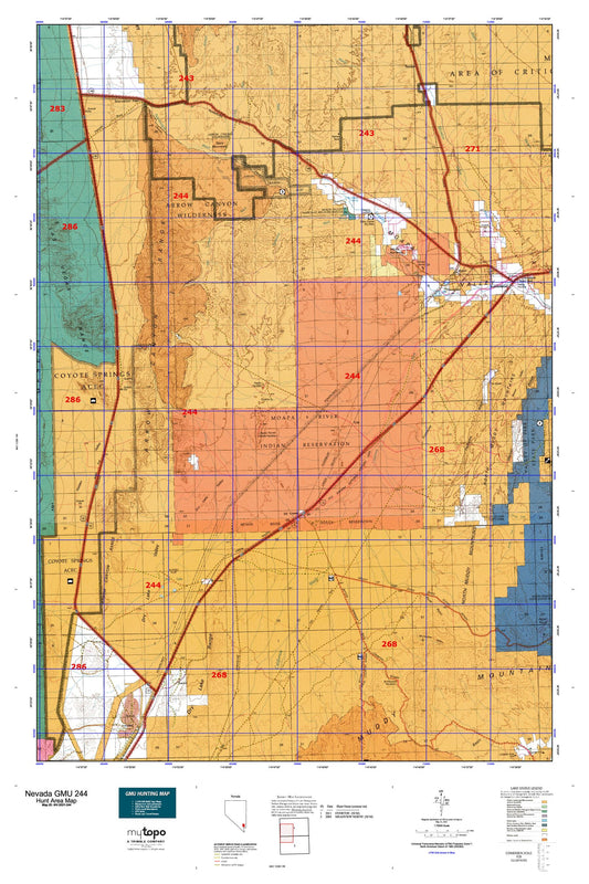 Nevada GMU 244 Map Image