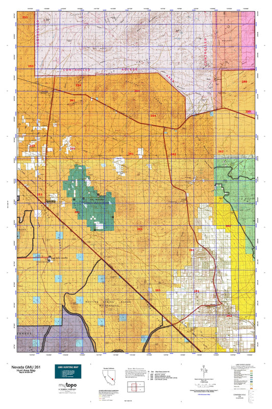 Nevada GMU 261 Map Image