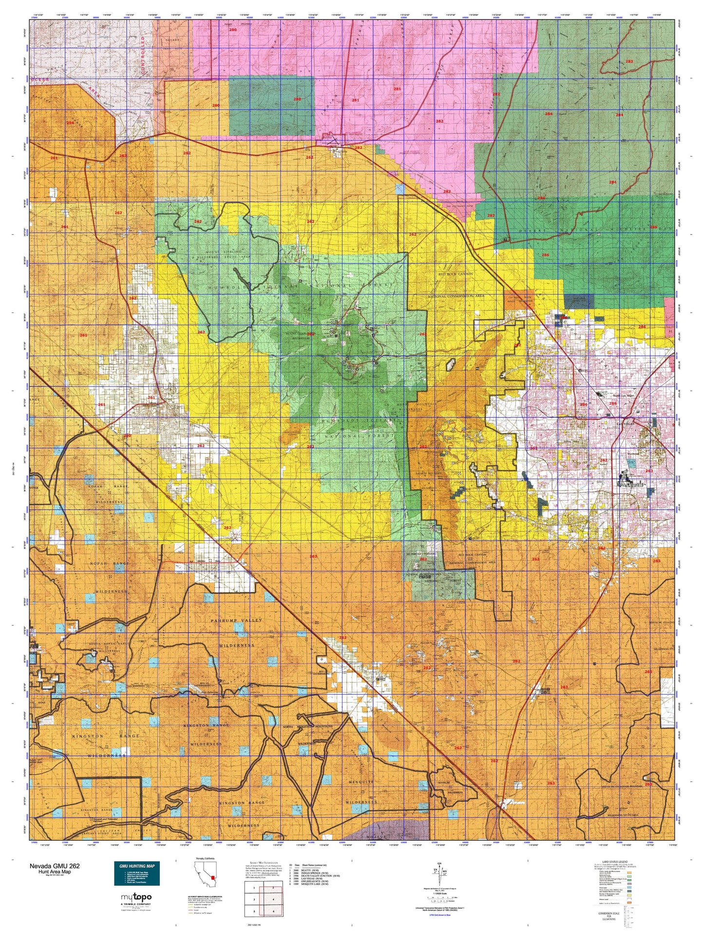 Nevada GMU 262 Map Image