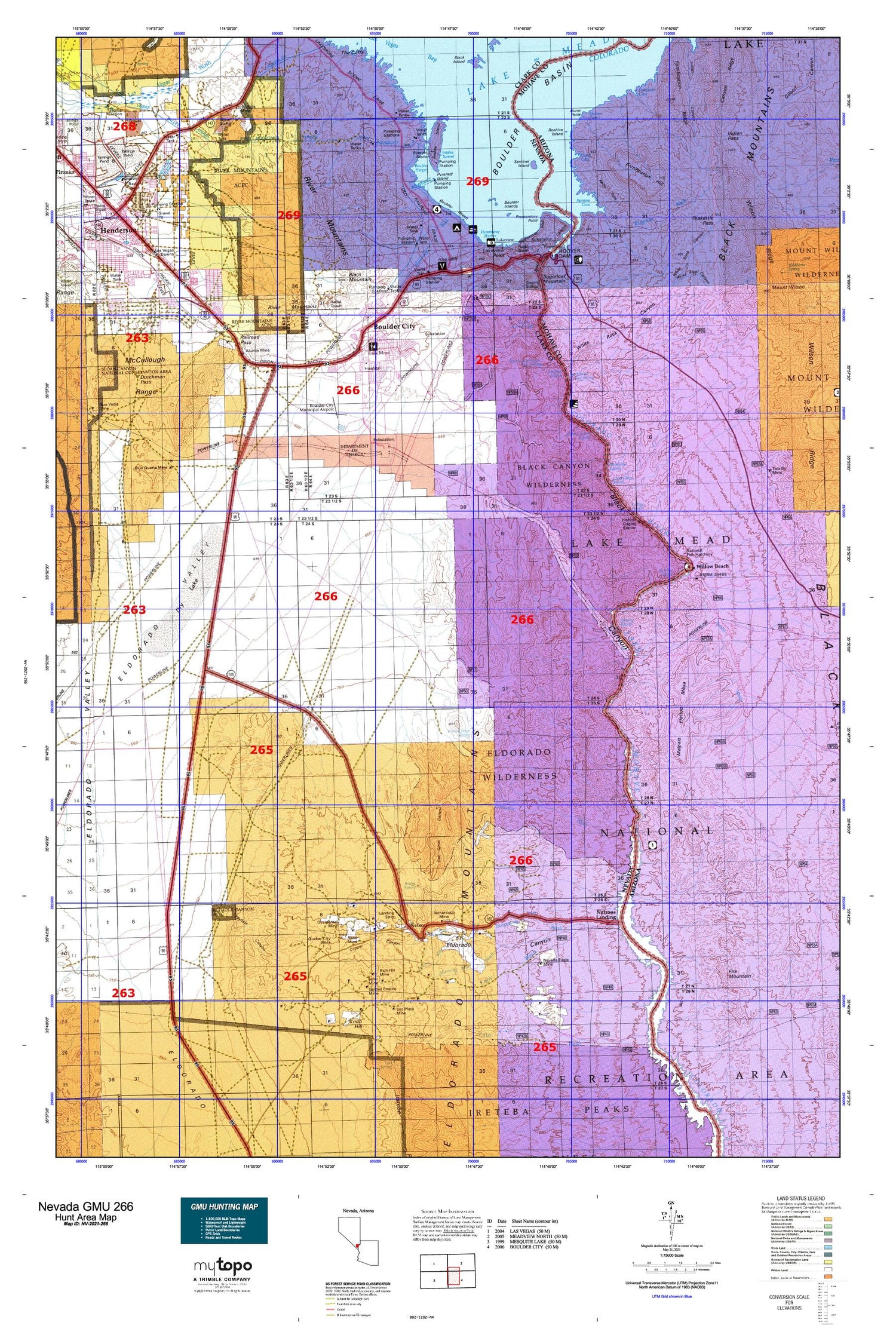 Nevada GMU 266 Map Image