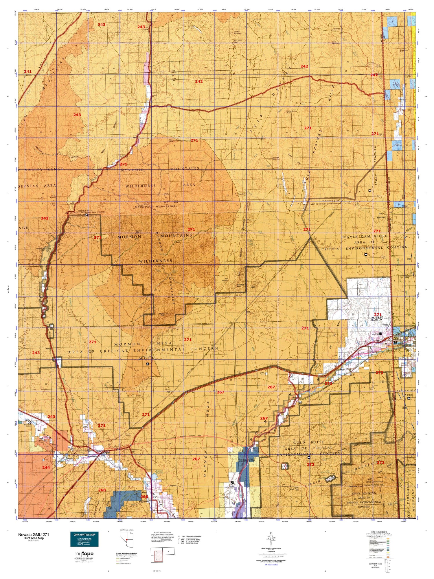 Nevada GMU 271 Map Image