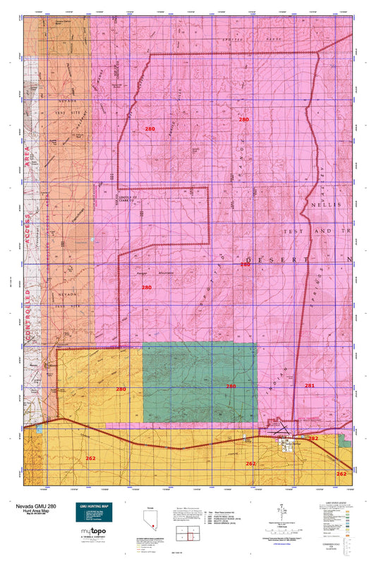 Nevada GMU 280 Map Image