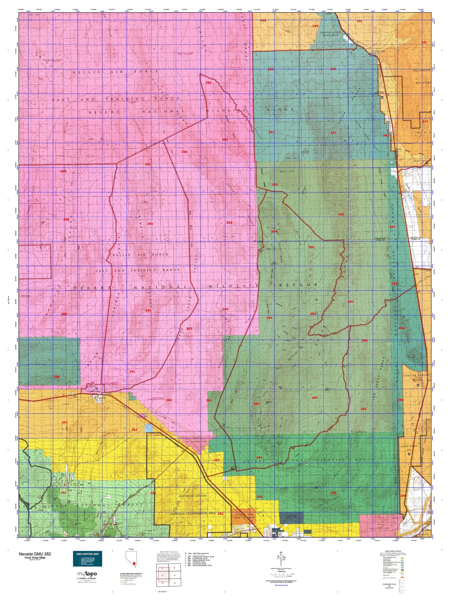 Nevada GMU 282 Map Image