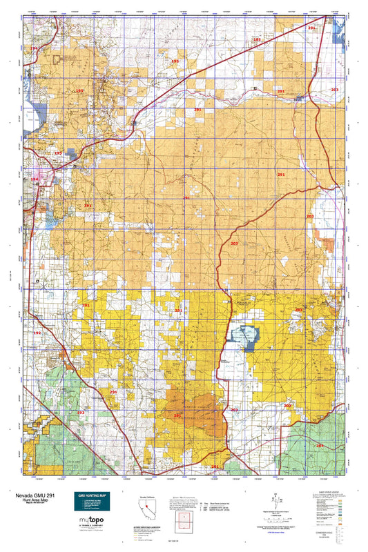 Nevada GMU 291 Map Image