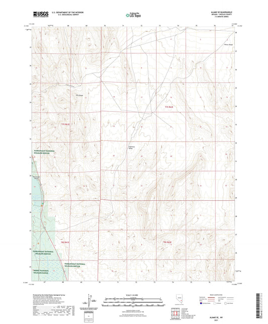 Alamo SE Nevada US Topo Map Image