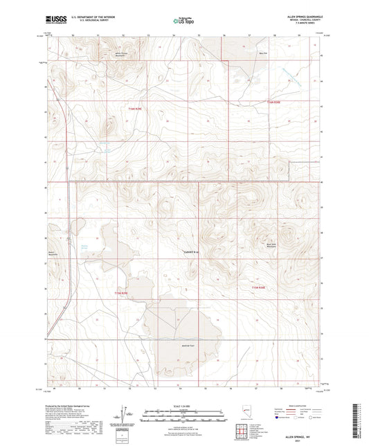 Allen Springs Nevada US Topo Map Image