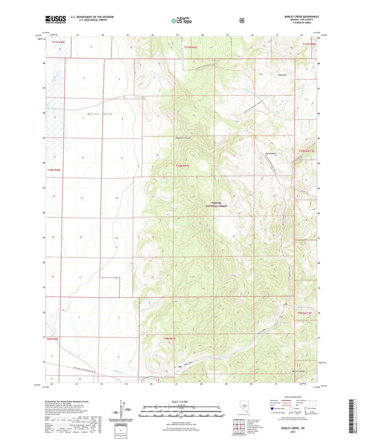 Barley Creek Nevada US Topo Map Image
