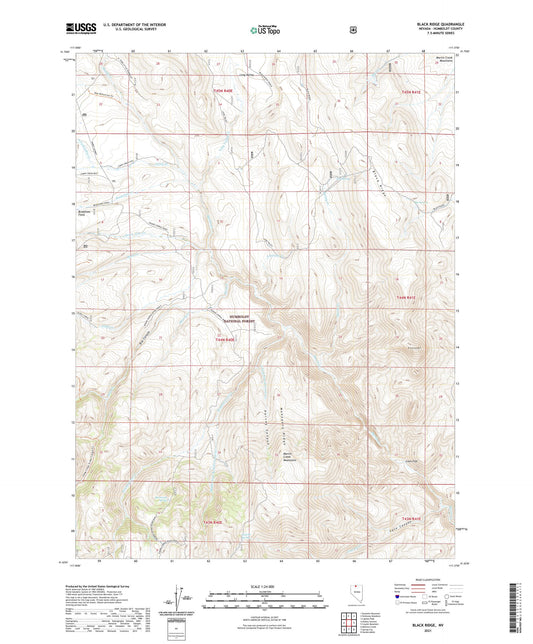 Black Ridge Nevada US Topo Map Image