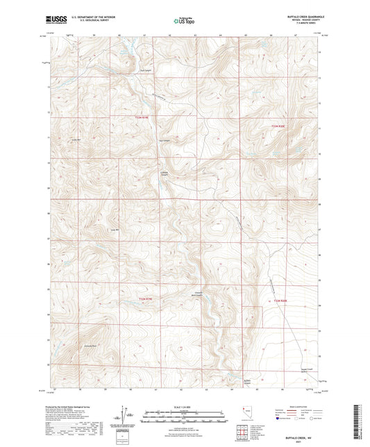 Buffalo Creek Nevada US Topo Map Image