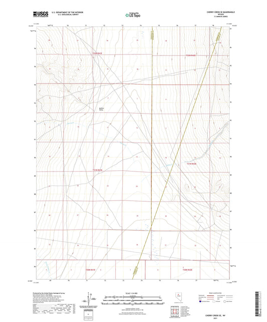 Cherry Creek SE Nevada US Topo Map Image