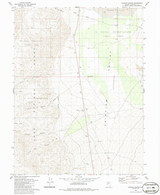 Classic USGS Chukar Canyon Nevada 7.5'x7.5' Topo Map Image