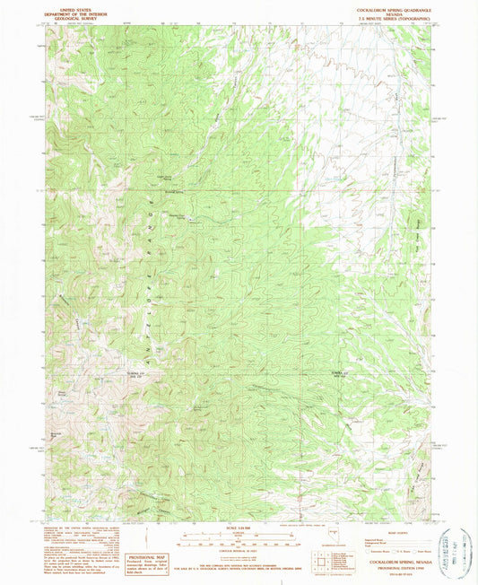 Classic USGS Cockalorum Spring Nevada 7.5'x7.5' Topo Map Image