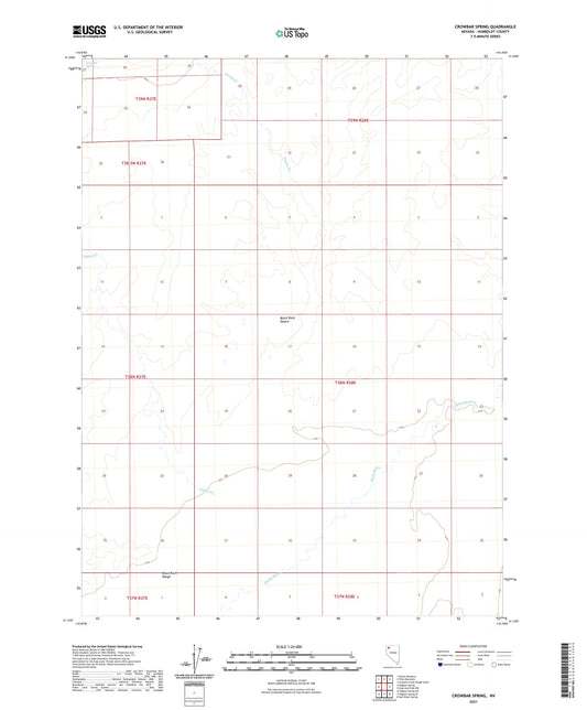 Crowbar Spring Nevada US Topo Map Image