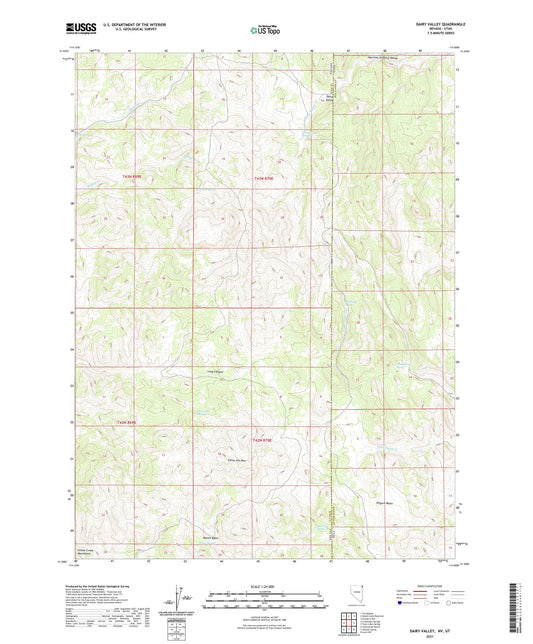Dairy Valley Nevada US Topo Map Image